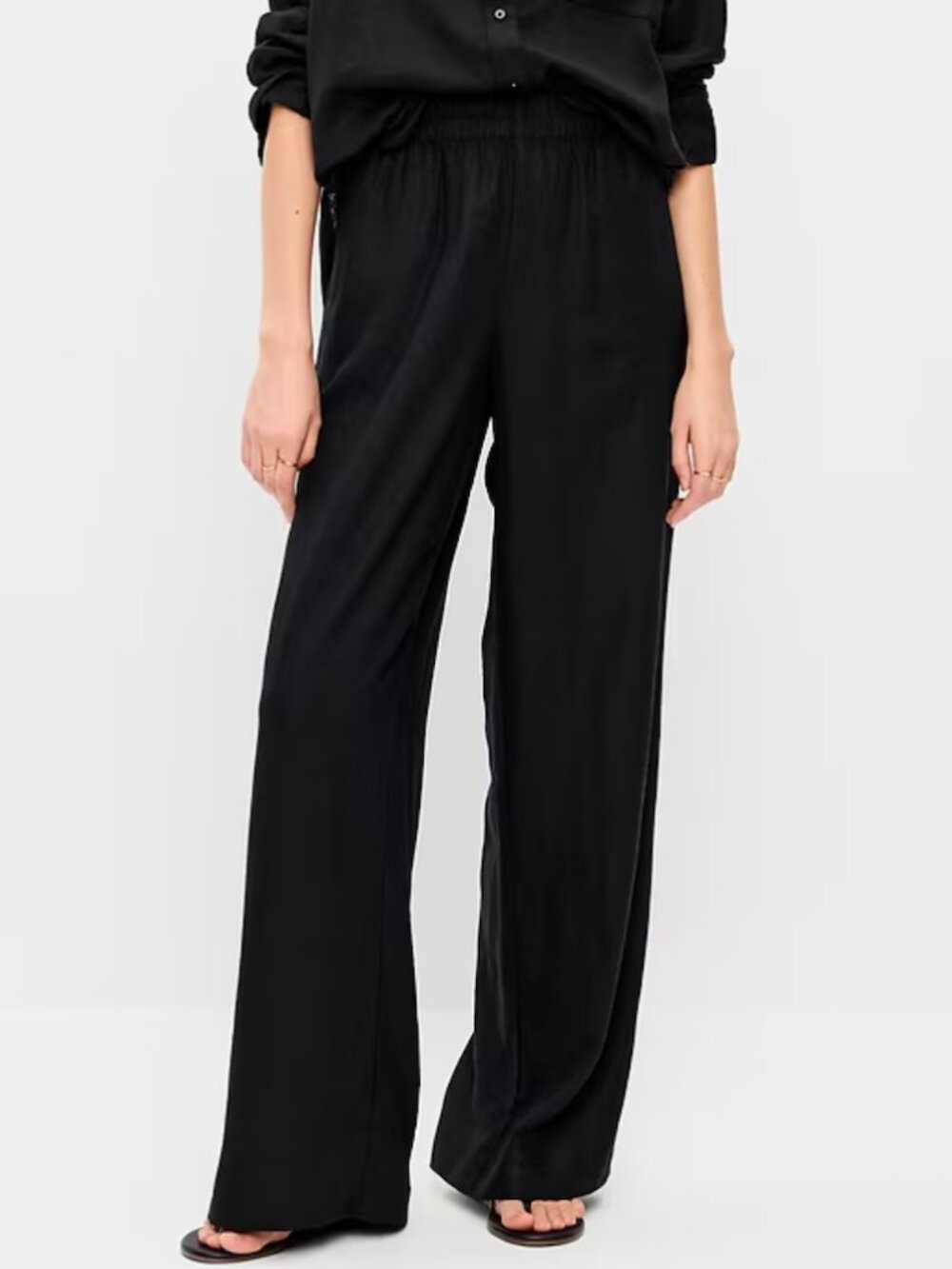 Old Navy -- High-Waisted Linen-Blend Super Wide-Leg Pants